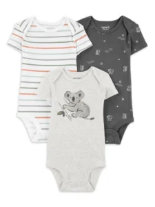 Carter’s Child of Mine Soft Baby Bodysuits 3-Pack – Preemie to 18 Months