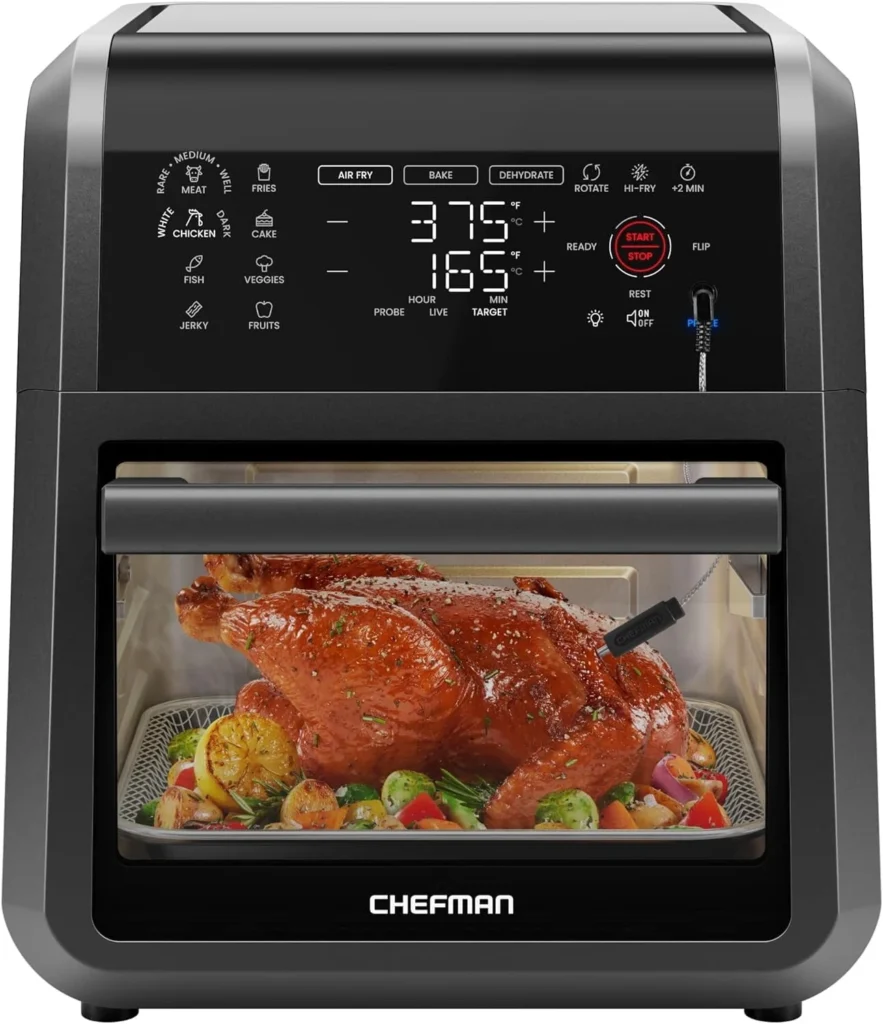 Chefman 6-Quart Digital Air Fryer – Healthy Frying Made Easy β alternate angle showing full product