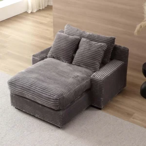 Cloud Plush Corduroy Oversized Chaise Lounge – Plush Deep Seater