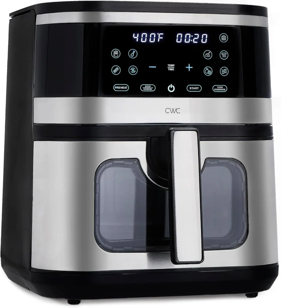 Cook with Color Digital Glass Air Fryer 5.5L – Visible Cooking β alternate angle showing full product
