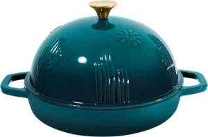 Davivy 5.5 Qt Enameled Cast Iron Bread Oven – Bonus Kneading Mat