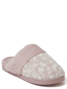 Dearfoams Cozy Comfort Women’s Scuff Slipper – Plush Faux Fur