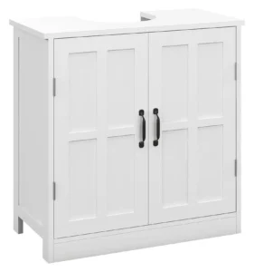 Ditangy Pedestal Sink Storage Cabinet Under Sink Cabinet Bathroom Vanity Cabinet Shape and Adjustable Internal Shelf White