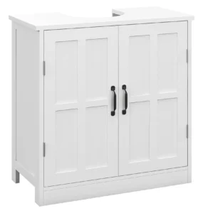 Ditangy Pedestal Sink Storage Cabinet Under Sink Cabinet Bathroom Vanity Cabinet Shape and Adjustable Internal Shelf White