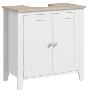 Ditangy Pedestal Sink Storage Cabinet Under Sink Cabinet Bathroom Vanity Cabinet Shape and Adjustable Internal Shelf White