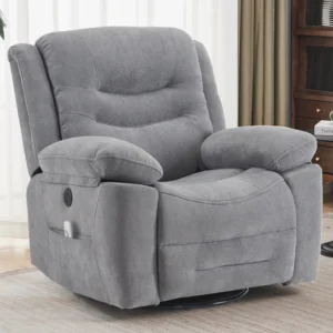 Ebello Design Overstuffed Massage Recliner – Heat & Vibration