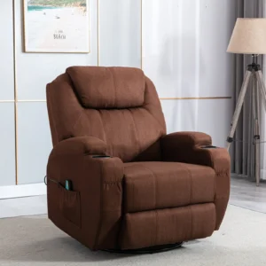 Ebello Design Overstuffed Massage Recliner – Heat & Vibration