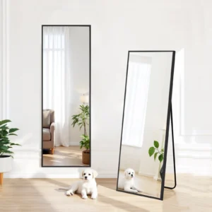 EDX Arched Full Length Mirror 59×16 – Versatile Black Frame