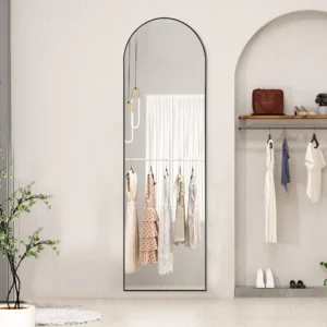 EDX Arched Full Length Mirror 59×16 – Versatile Black Frame