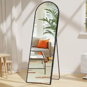 EDX Arched Full Length Mirror 59×16 – Versatile Black Frame