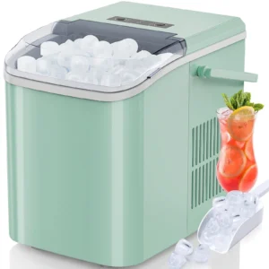 EDX Portable Countertop Ice Maker – Self-Cleaning Bullet Ice