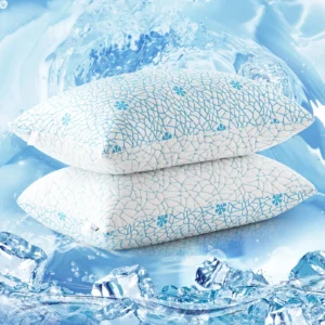Emonia Cooling Memory Foam Queen Pillows – Adjustable Support, 2-Pack