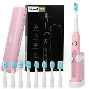 Fairywill Whitening Sonic Electric Toothbrush – 8 Heads & Travel Case