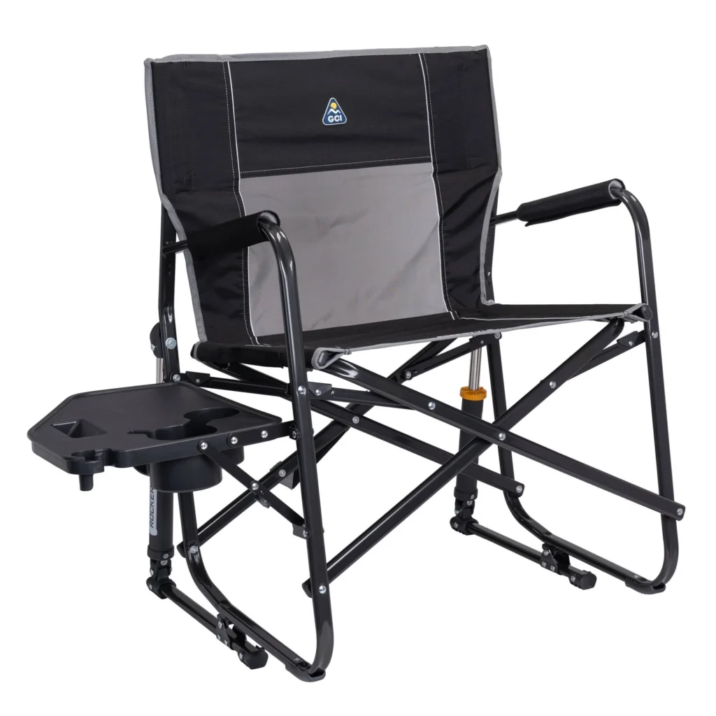 Freestyle Rocker XL Camping Chair – Integrated Side Table β close-up detail of design and finish
