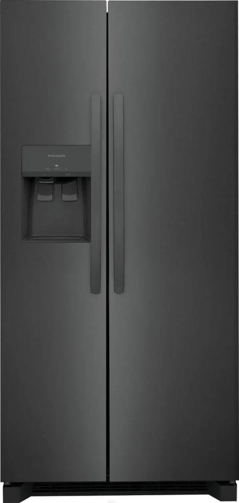 Frigidaire 22.3 cu ft Side-by-Side Refrigerator – Stainless Steel Finish β alternate angle showing full product