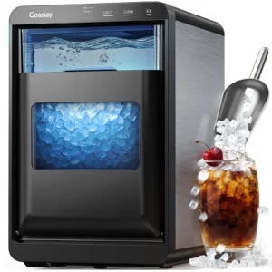 Goosiay Nugget Ice Maker – Soft Chewable Ice, 44lbs/Day