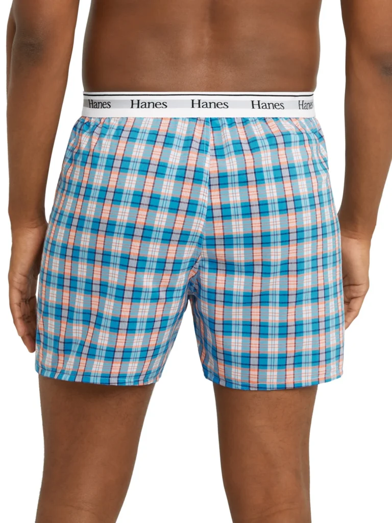Hanes Blitz Woven Boxer Shorts – Assorted Blues 2XL Comfort