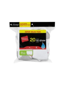 Hanes Men’s Lightweight No Show Socks (20-Pack) – Breathable Comfort