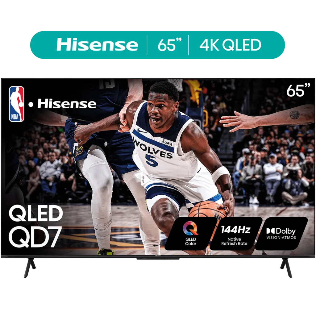Hisense 65″ QLED 4K CanvasTV Series – Art Mode & Anti-Glare — alternate angle showing full product