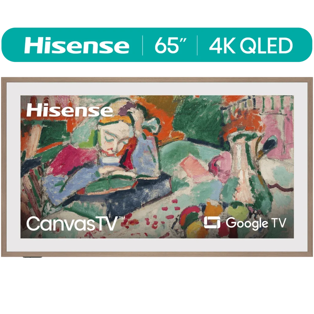 Hisense 65 Inch Class QLED 4K S7N CanvasTV Series Dolby Vision HDR Google Smart TV 65S7N 2024 Model Art Mode Anti Glare Panel H Hi Matte Display Fram