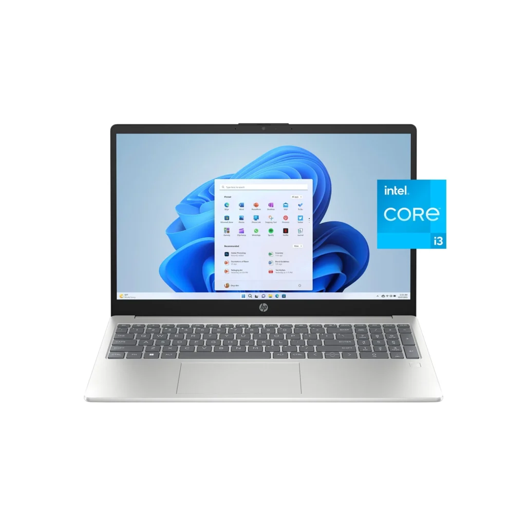 HP 15.6″ Windows Laptop – Intel i3, 8GB RAM, 256GB SSD for Everyday β close-up detail of design and finish