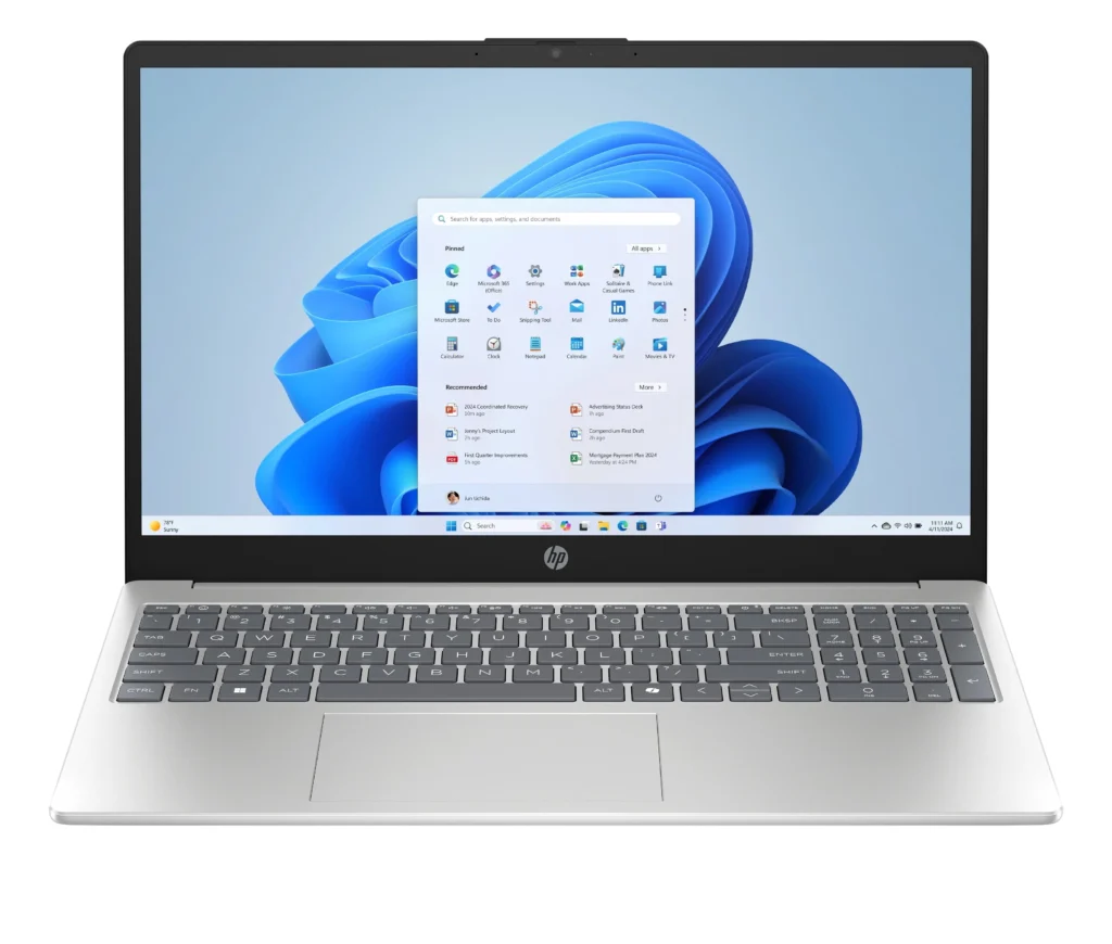 HP Omnibook 5 16-inch AI Laptop – Ryzen 7, 16GB RAM, 512GB SSD β alternate angle showing full product