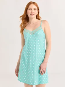 Joyspun Bridal Lace Trim Satin Chemise – Luxurious Comfort for All Sizes
