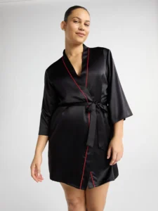 Joyspun Bridal Satin Robe – Luxurious Feel, Inclusive Sizes XS-3X