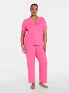 Joyspun Dreamy Soft Notch Collar Capri Pajama Set – Plush Comfort