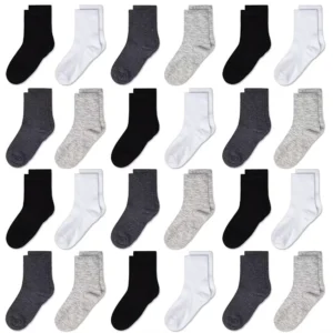 Kids Crew 24-Pair Mid-Cut Athletic Socks – Ultimate Multipack Value