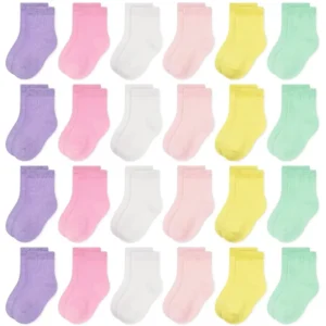 Kids Crew 24-Pair Mid-Cut Athletic Socks – Ultimate Multipack Value