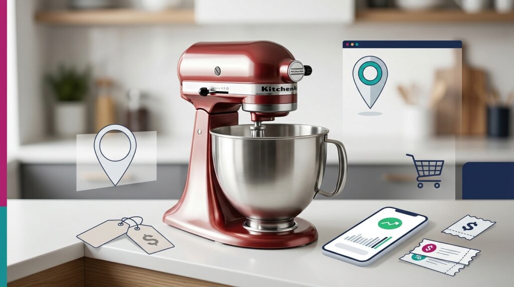 KitchenAid Deluxe 4.5 Qt: 12-Month Price History (2026) — featured editorial image · ZipDealFinder · Kitchen & Home