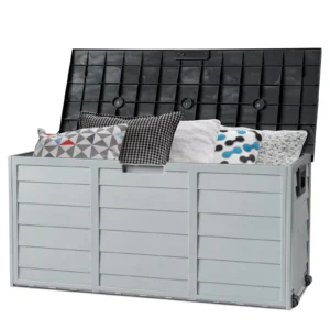 Ktaxon 75gal Outdoor Resin Storage Deck Box – Black