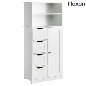 Ktaxon Multi-Storage Floor Cabinet – Rattan-Style Versatility