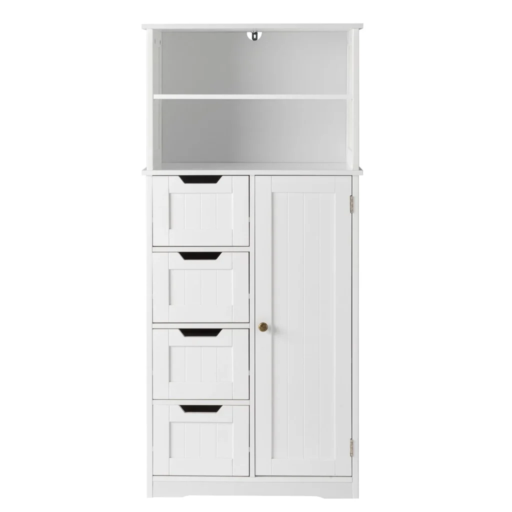 Ktaxon Multi-Storage Floor Cabinet – Rattan-Style Versatility