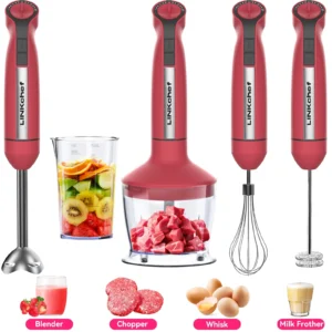 LINKChef 1000W 5-in-1 Immersion Blender – 20 Speed Handheld Kit