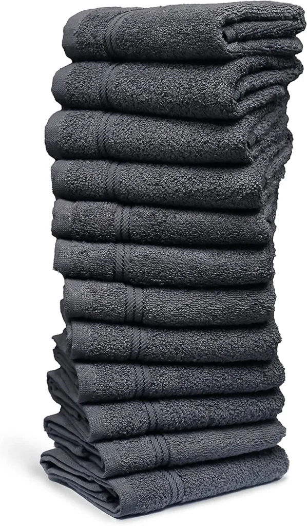 Mainstays 18-Pack Washcloth Bundle – Soft, Absorbent Multi-Grey β alternate angle showing full product