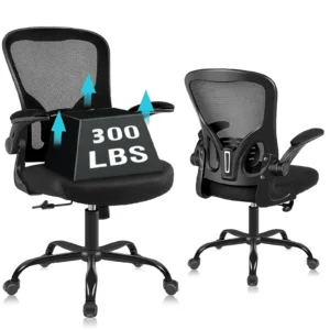 Mainstays Ergonomic Mesh Office Chair with Flip-Up Arms – 275lb Capacity