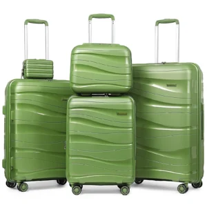 Melalenia 5 Luggage Sets PP Hardside Spinner Luggage Expandable Carry on Suitcase20 24 28