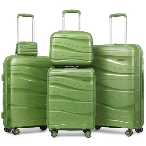 Melalenia 5 Luggage Sets PP Hardside Spinner Luggage Expandable Carry on Suitcase20 24 28