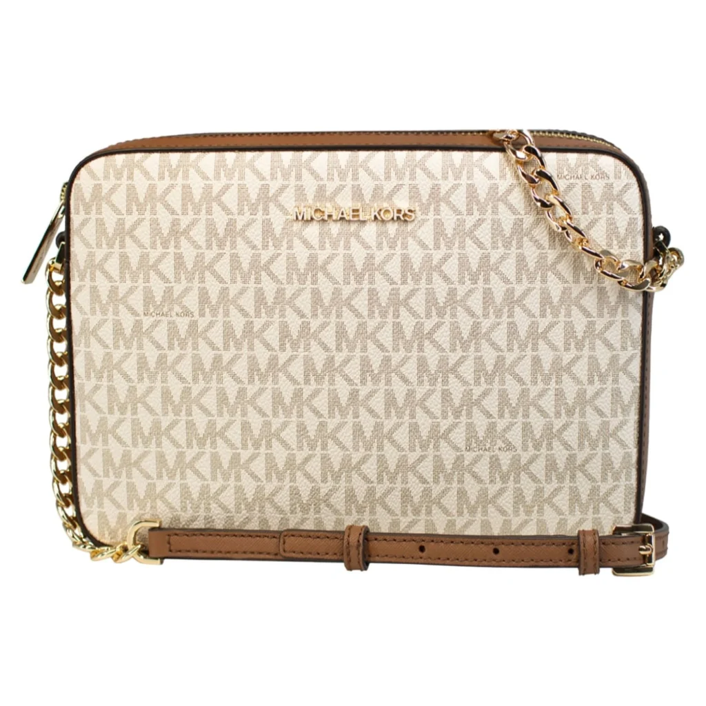 Michael Kors Jet Set Travel Medium Color Block Crossbody Bag – Powder Blush Multi Style β alternate angle showing full product