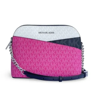 Michael Kors Jet Set Travel Medium Color Block Crossbody Bag – Powder Blush Multi Style