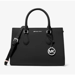 Michael Kors Medium Sheila Satchel Handbag – Durable Polyester Black