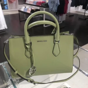 Michael Kors Medium Sheila Satchel Handbag – Durable Polyester Black