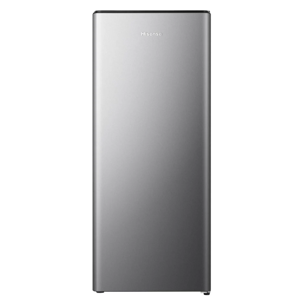 MS1 7 cu ft Single Door Refrigerator – Stainless Steel Compact Design β alternate angle showing full product
