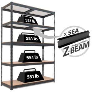 Muscle Rack 5-Shelf Steel Shelving – Heavy-Duty Adjustable Storage