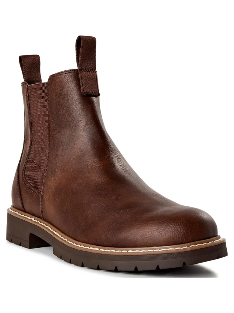 Portland Boot Co. Men’s Casual Chelsea Boots – Comfortable Wide Fit — close-up detail of design and finish