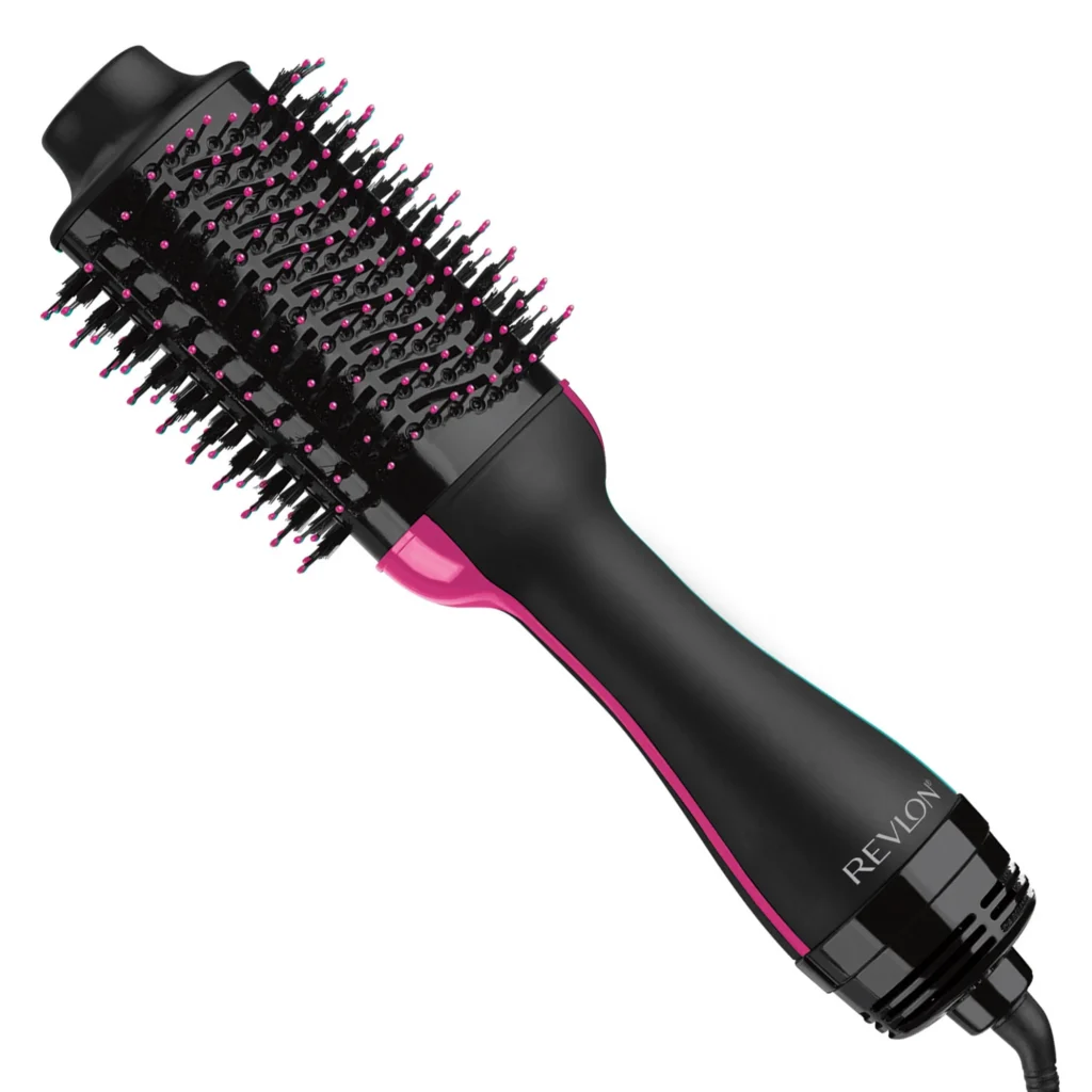 Revlon One-Step Ceramic Hot Air Brush – Dryer & Volumizer in Black — alternate angle showing full product