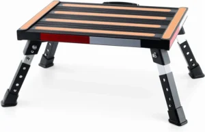 RV Folding Step Stool 19×12 Platform – 1000 lbs Anti-Slip Support