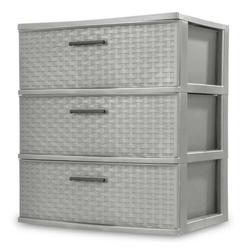 Sterilite 3 Drawer Storage Cart – Versatile White Organizer — alternate angle showing full product